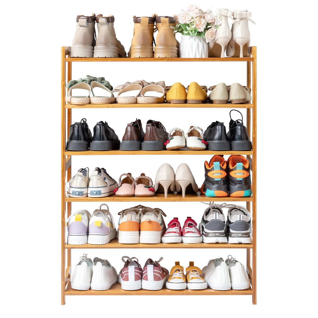 6-Tier Bamboo Wood Shoe Shelf O4460