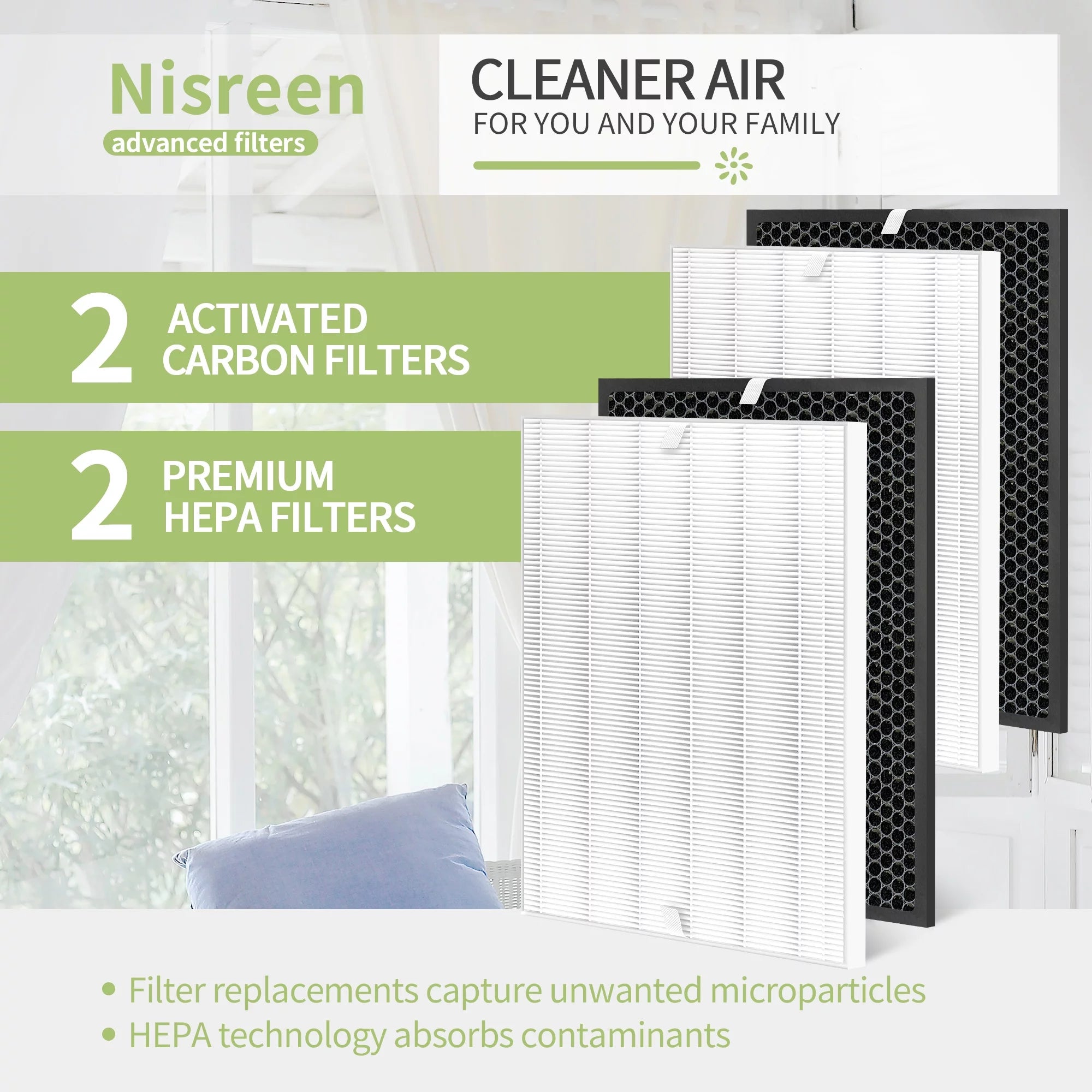 2 Sets H13 HEPA and Activated Carbon Filters R331