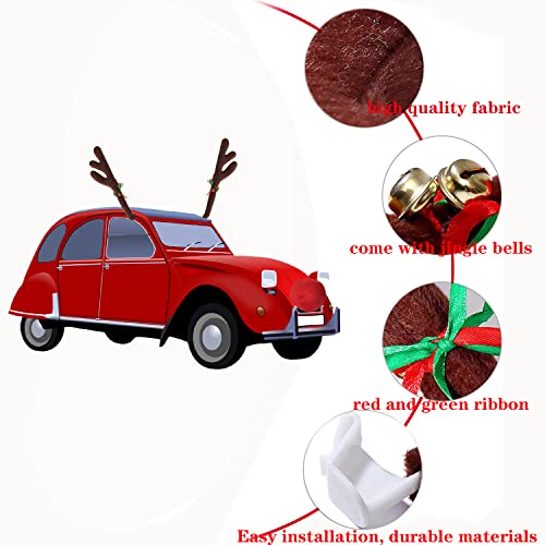 Reindeer Antlers Decoration Kit with Jingle Bells Red Nose Tail J4847