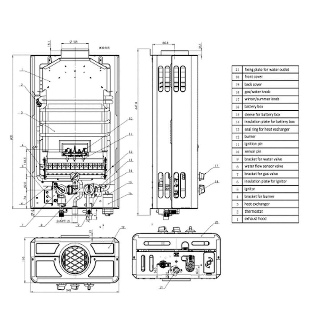 1.32 GPM NG Gas Tankless Water Heater Y393