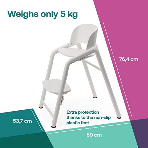 Wooden Baby High Chair, Warm Wood/Gray N922487