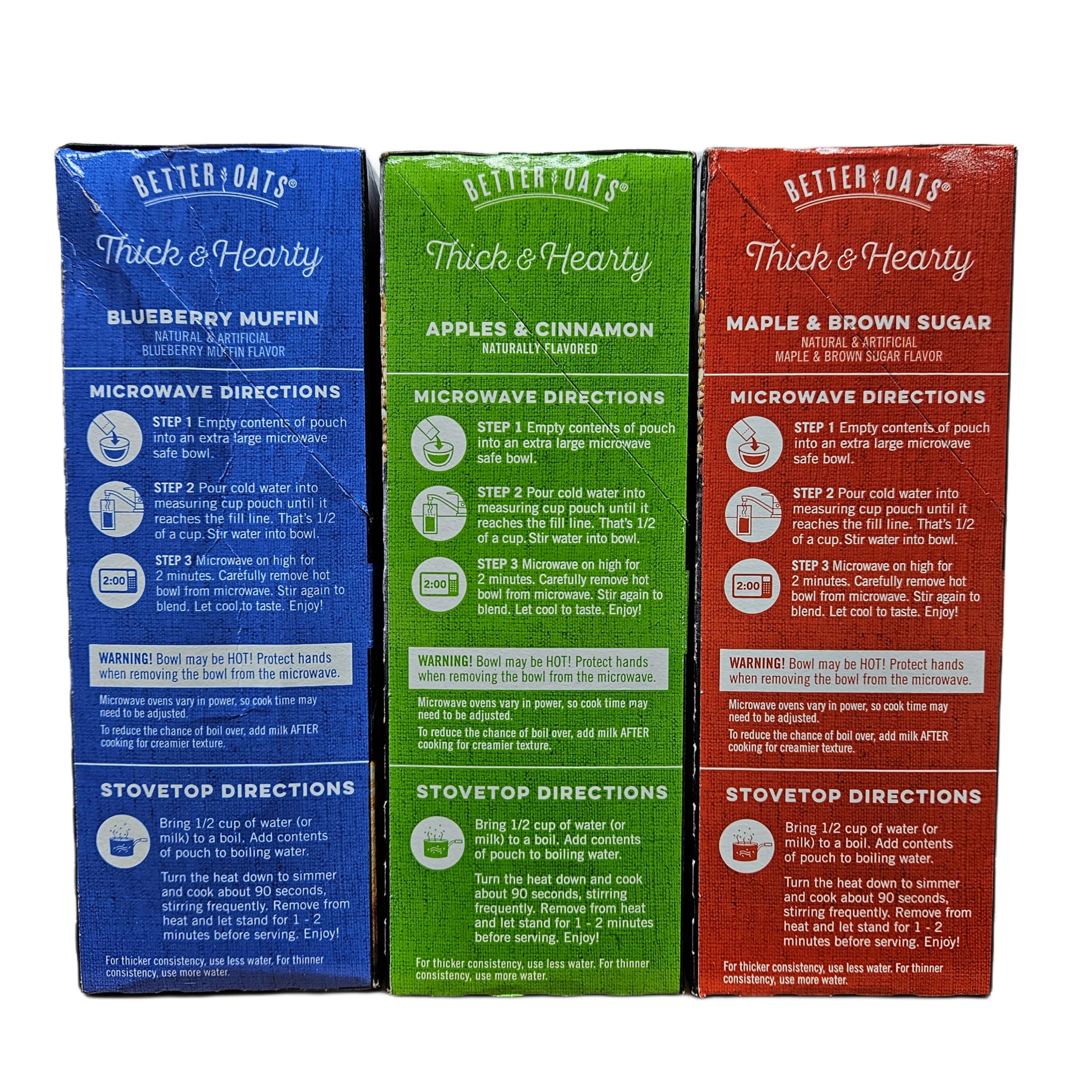 Thick & Hearty Instant Oatmeal Sample Pack T20194