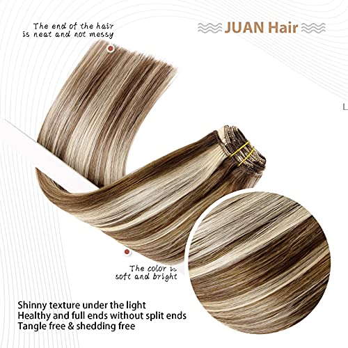 70G Dark Brown 100% Remy Human Hair Clip in Extensions 22 Inch T75668