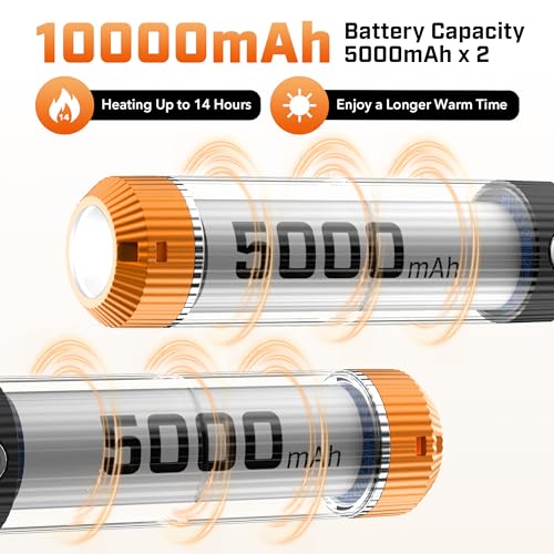 Rechargeable Hand Warmer, 2 Pack 10000mAh Power Bank Electric Hand Heater U4530