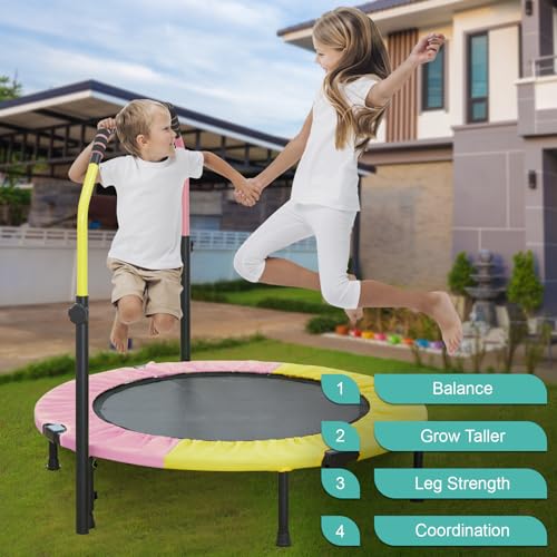 40'' Height-Adjustable Mini Trampoline with Sponge Handle E9187