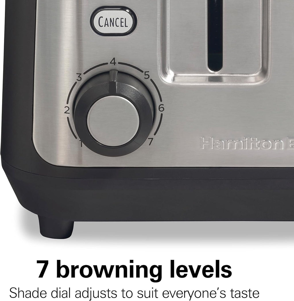 2 Slice Slot Toaster with Extra Long & Wide Slots, Matte Black and Stainless Steel N7906