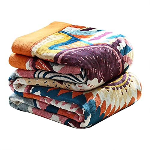 100% Cotton KnitWoven Throw Blanket 78''Wx 90''L Z8544