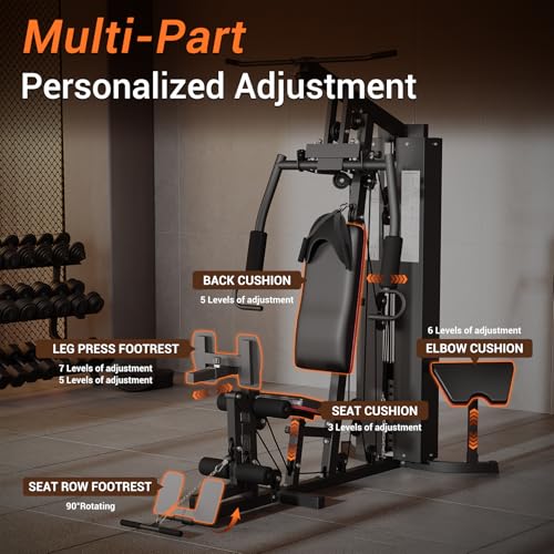 Multifunctional Home Gym Equipment with 150LBS Weight Stack U115