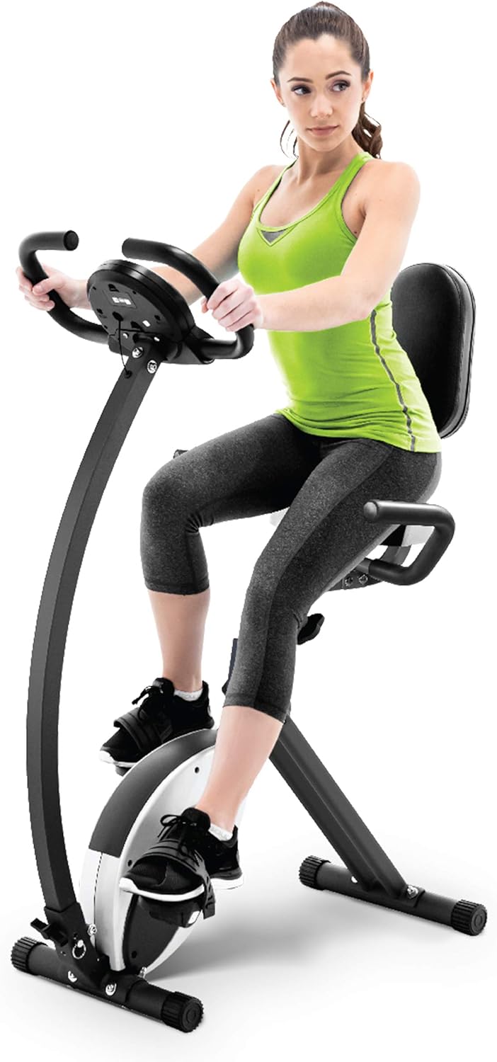 Foldable Upright Exercise Bike with Adjustable Resistance U252