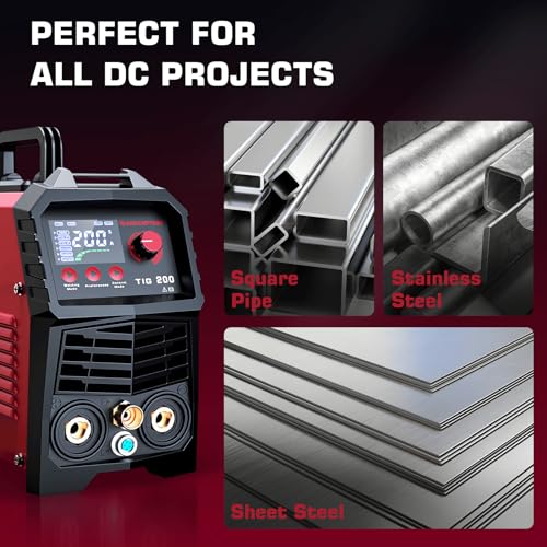 TIG Welder 200A Dual Voltage 2 in 1 Welding Machine Y684080