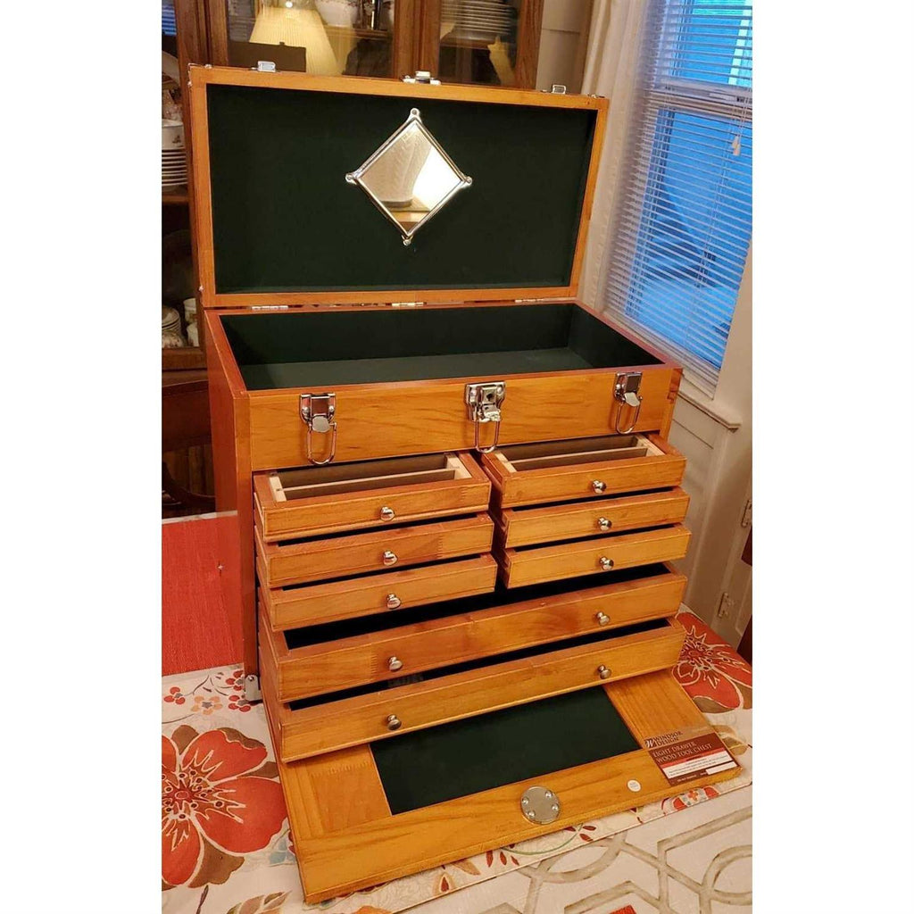 Eight Drawer Hardwood Toolbox Lockable Chest C646