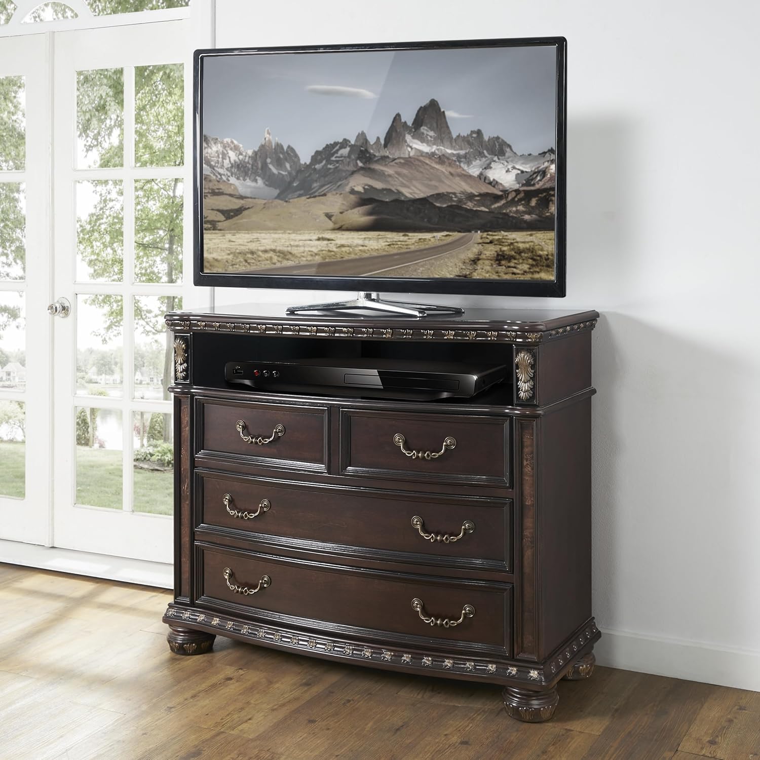 Dark Brown Media Chest H635