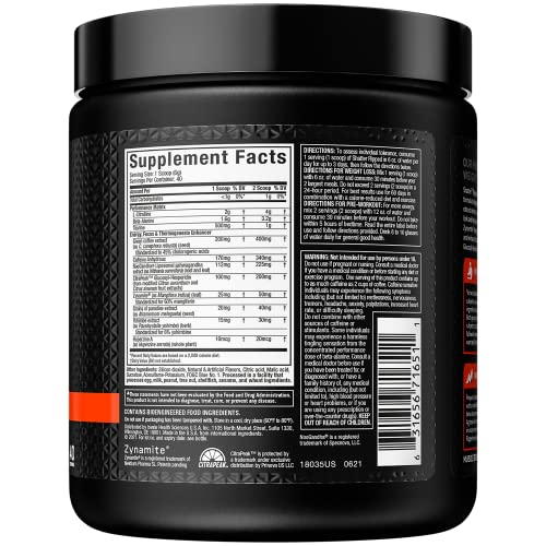 Pre Workout Energy Powder Drink Mix Rainbow Candy (40 Servings) W30442