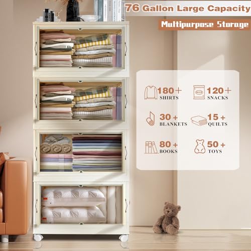 3 Pack 25.2 Gallon Collapsible Plastic Storage Bins with Lids O630