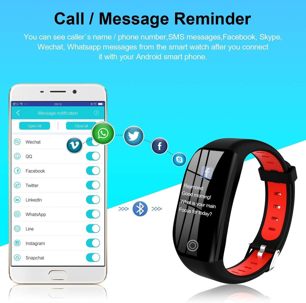 Fitness Tracker Watch with Heart Rate Monitor, SpO2, Sleep Tracker, IP68 Waterproof I689649