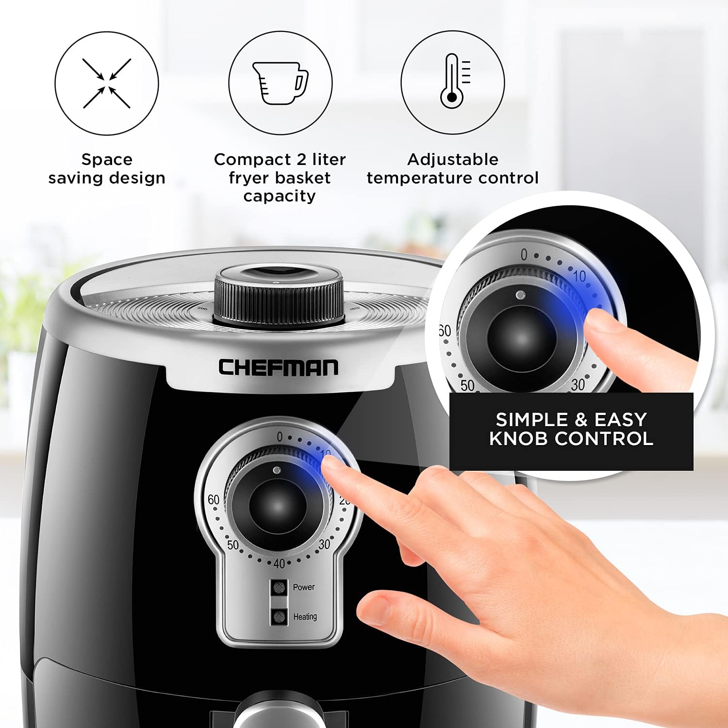 2 Qt Digital Air Fryer with Rotisserie T278