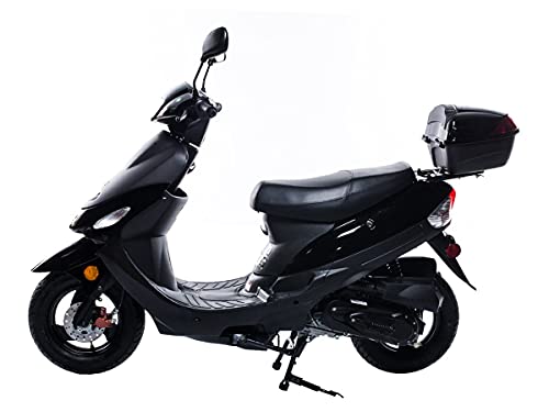 49cc/50cc Gas Street Legal Scooter Moped Sporty Black B452074