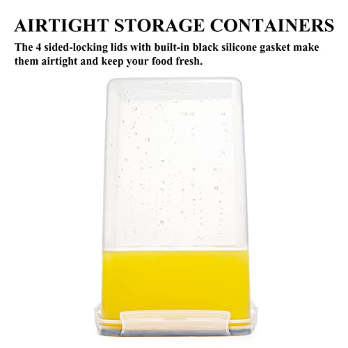 4 Pieces 5.2L BPA Free Airtight Food Storage Canisters Z3712
