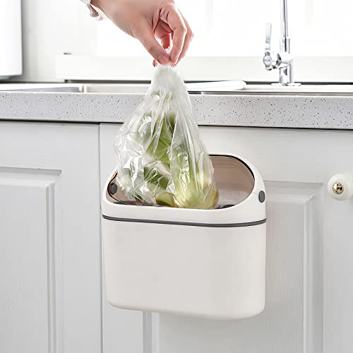 Orange Mini Trash Can with Lid L316