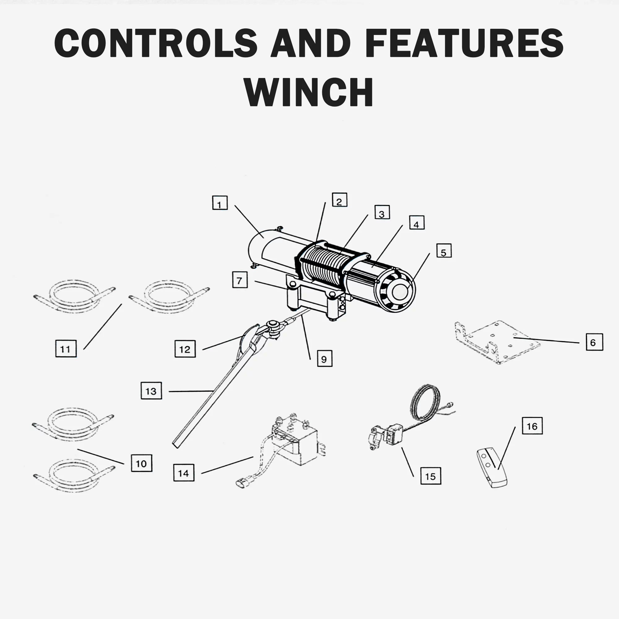 4500 LBS 12V DC Electric Winch with 15m Synthetic Rope L610785
