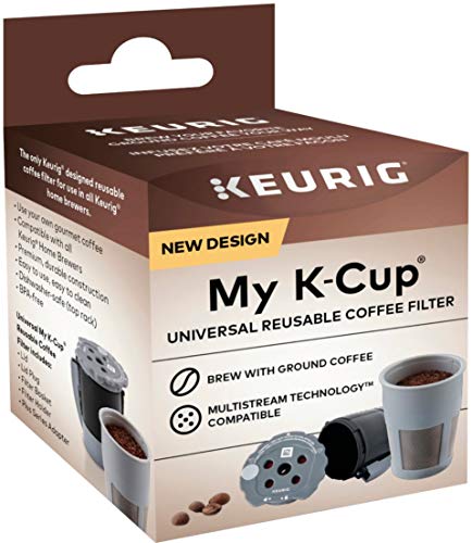 Single Serve K-Cup Pod Coffee Maker (Black) with Universal Reusable Filter (Gray) A581