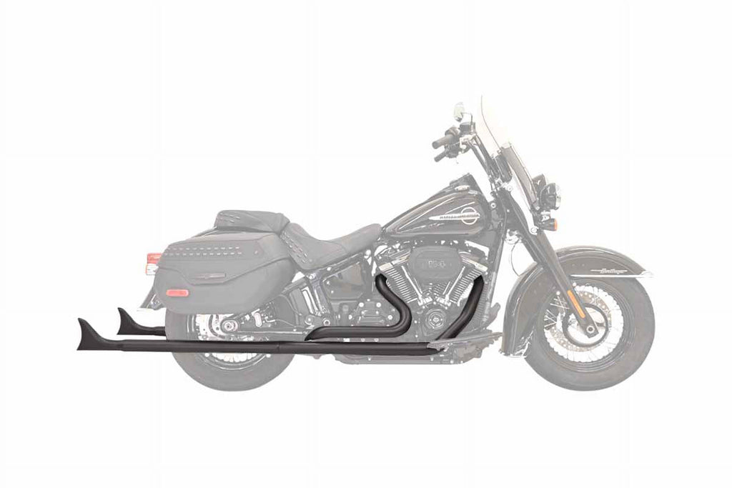 Black 36" Fishtail Exhaust System with Baffles Z429