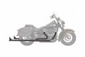 Black 36" Fishtail Exhaust System with Baffles Z429