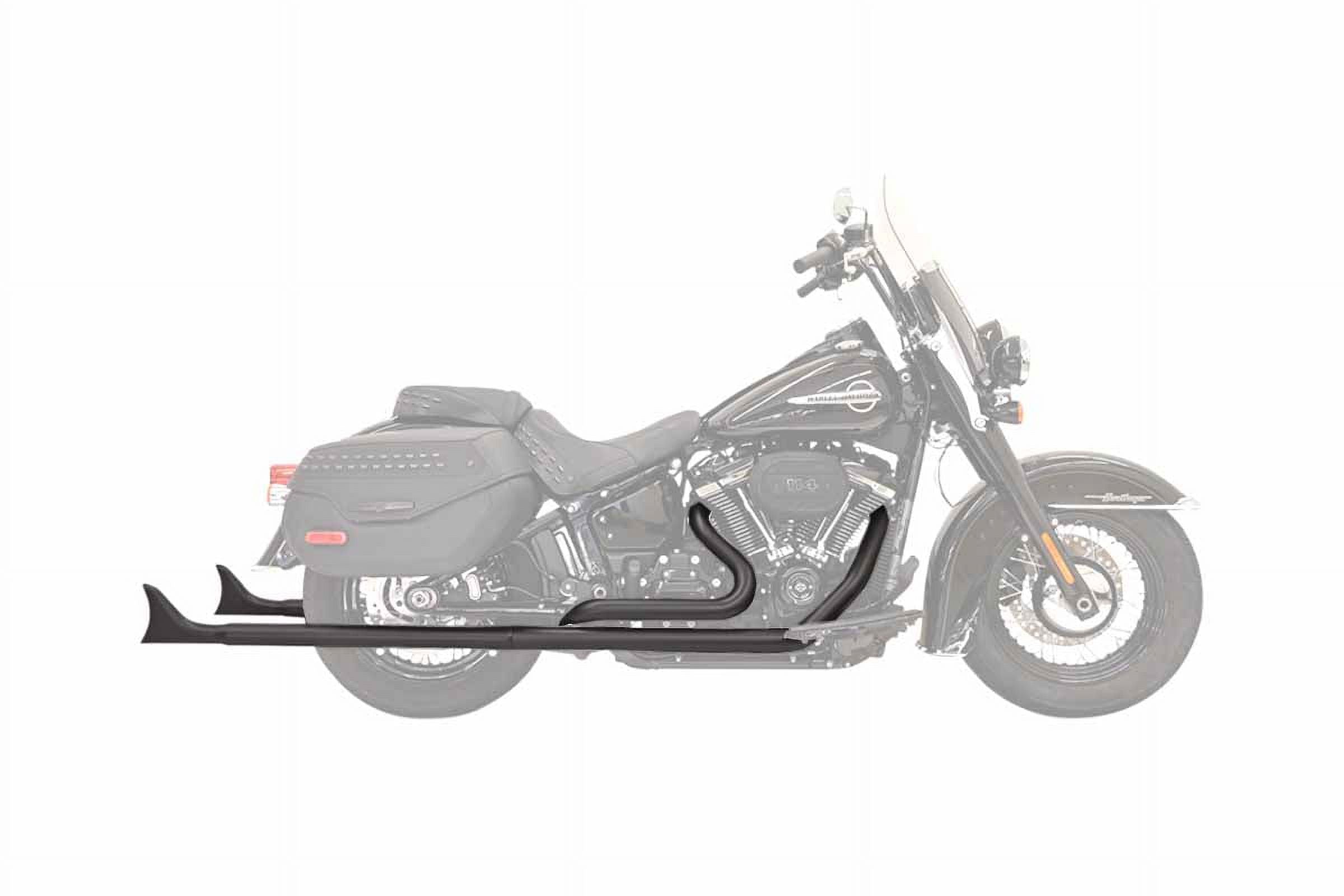 Black 36" Fishtail Exhaust System with Baffles Z429