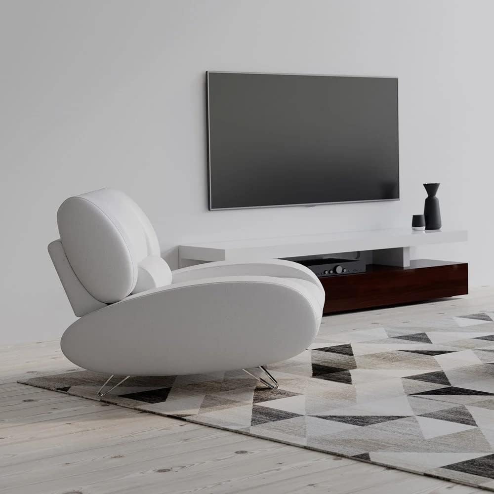 White Microfiber Leather Chair C6736