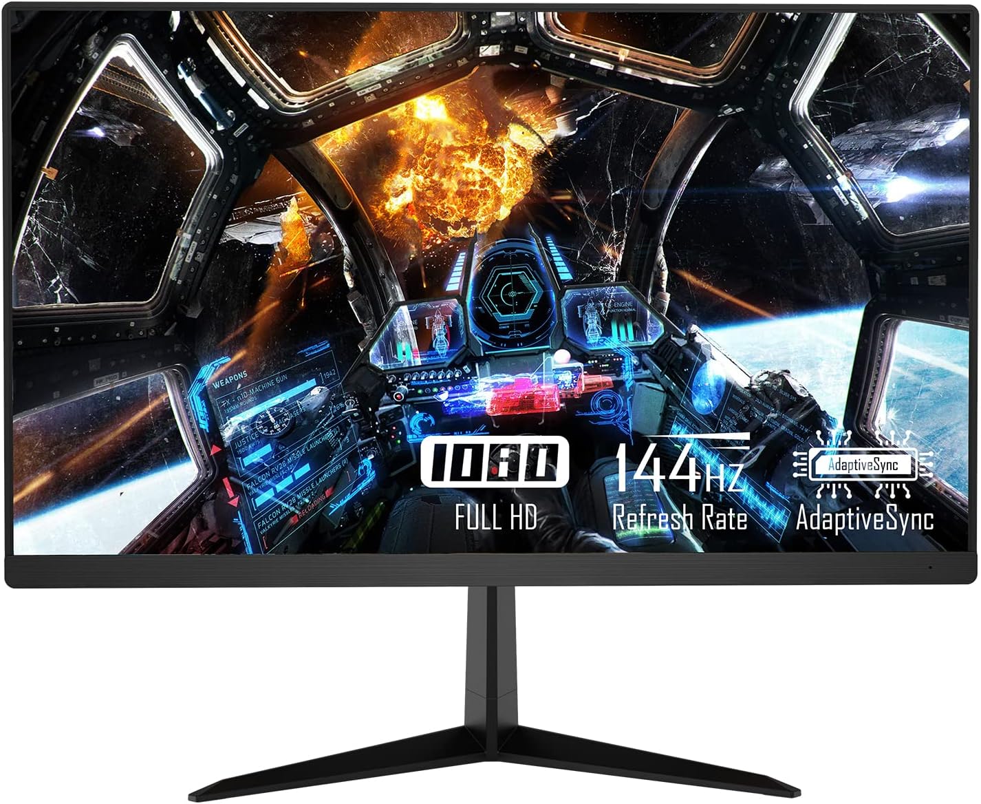 22” 144Hz 1920 x 1080p Full HD Flat Computer Monitor with HDMI Display Ports, Adjustable Tilt, Black E316