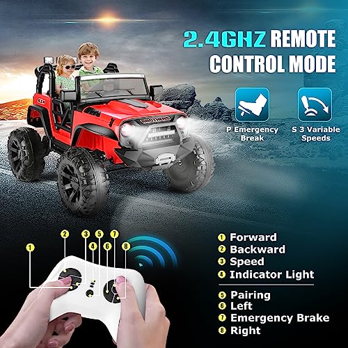 24V 2 Seater Pink Ride On Car Truck with Remote Control P4952