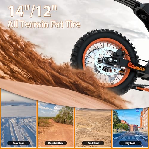 48V 21AH Electric Dirt Bike with 14"/12" Fat Tire H588160