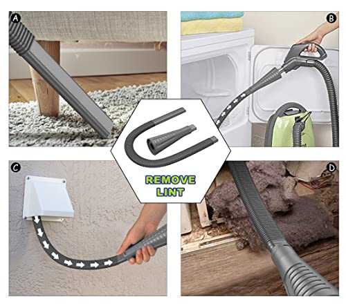 Dryer Vent Cleaner Kit with 30 Feet Brush, Black Vacuum Attachment Q399556