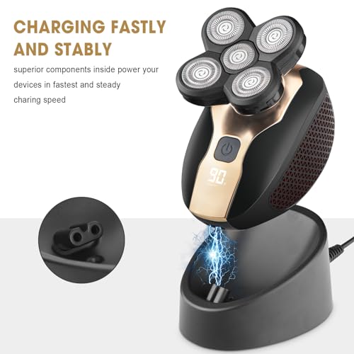 5-in-1 Electric Head Shaver for Bald Men, Waterproof Cordless Razor N3811
