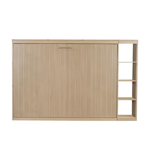 Full Size Horizontal Murphy Bed with Shelves N721978