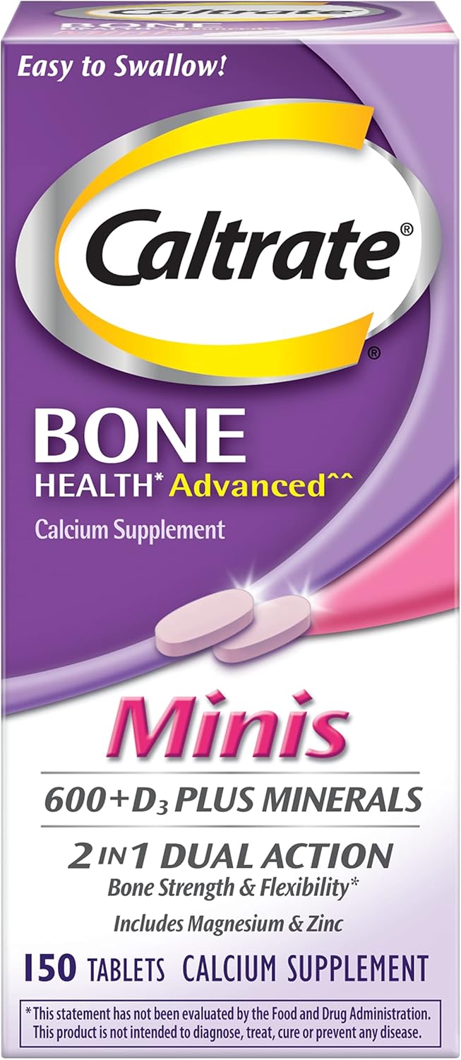 150 ea (Pack of 4) Calcium & Vitamin D3 Supplement Mini Tablets C696