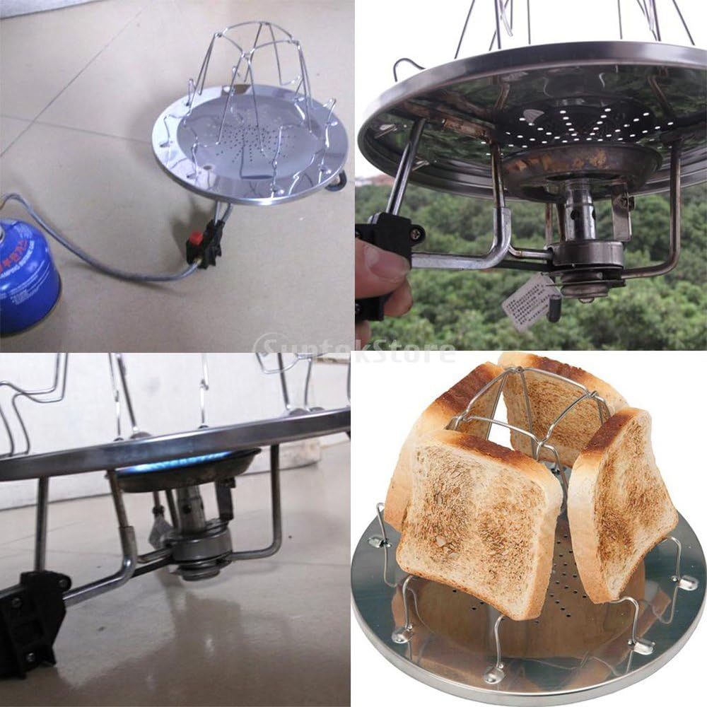 Stainless Steel 4 Slice Propane Camp Stove Toaster V87815