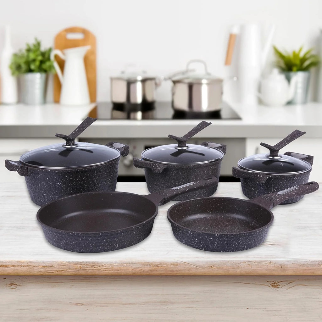 Black 8 Piece Nonstick Cookware Set L2528