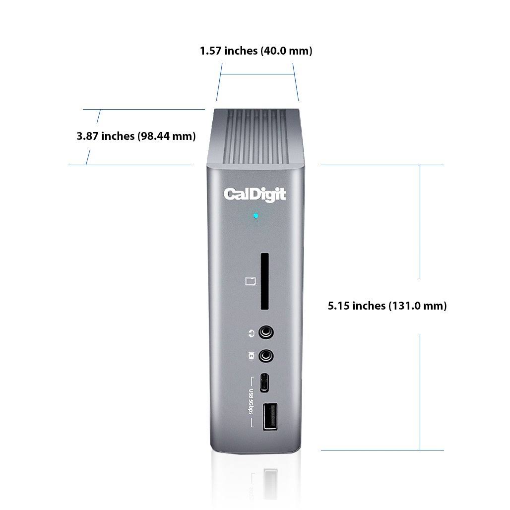 Thunderbolt Station 3 Plus Docking Station with 15 Ports and 0.7m Passive Cable, Space Gray V116