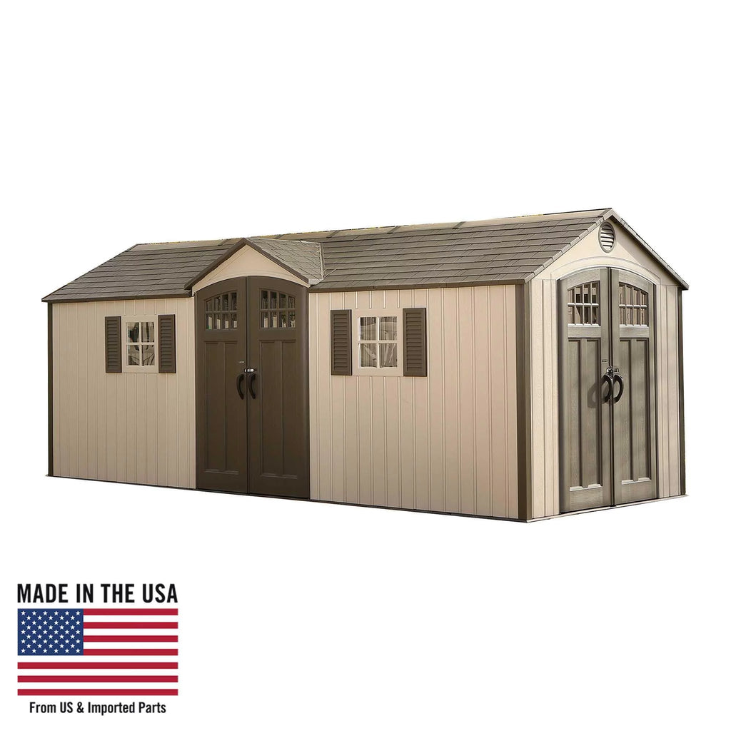 20 ft. x 8 ft. Outdoor Storage Shed Desert Sand H310272