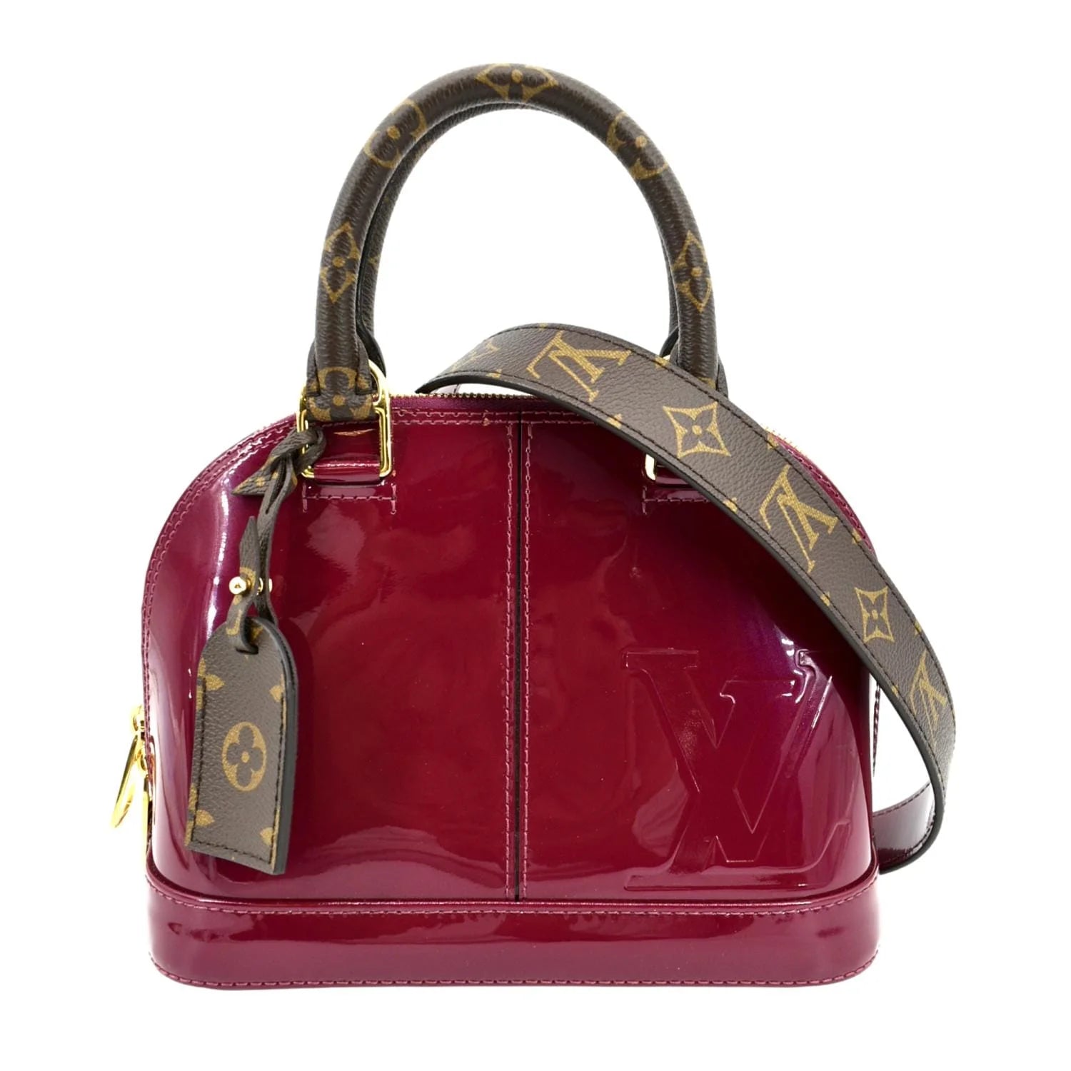 Red Leather Satchel Crossbody Bag B68106
