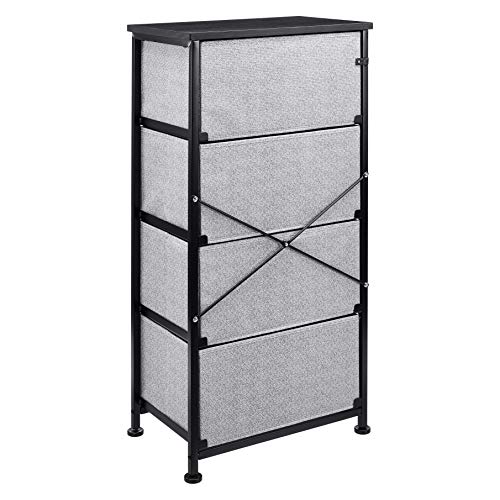 White 4-Drawer Fabric Storage Organizer Unit S620