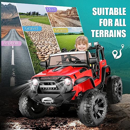 24V 2 Seater Pink Ride On Car Truck with Remote Control P4952