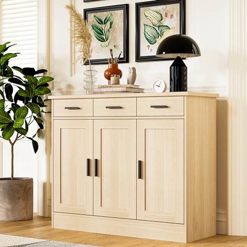 Oak Buffet Cabinet with 3 Drawers & 3 Doors I72167