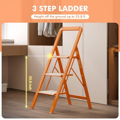 Folding Step Stool with Anti-Slip Pedals H759628