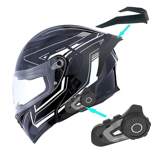 Modular Full Face Helmet Flip up Dual Visor J676