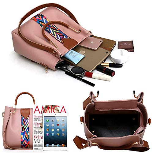 Black PU Leather Shoulder Bag Set 4pcs Y282