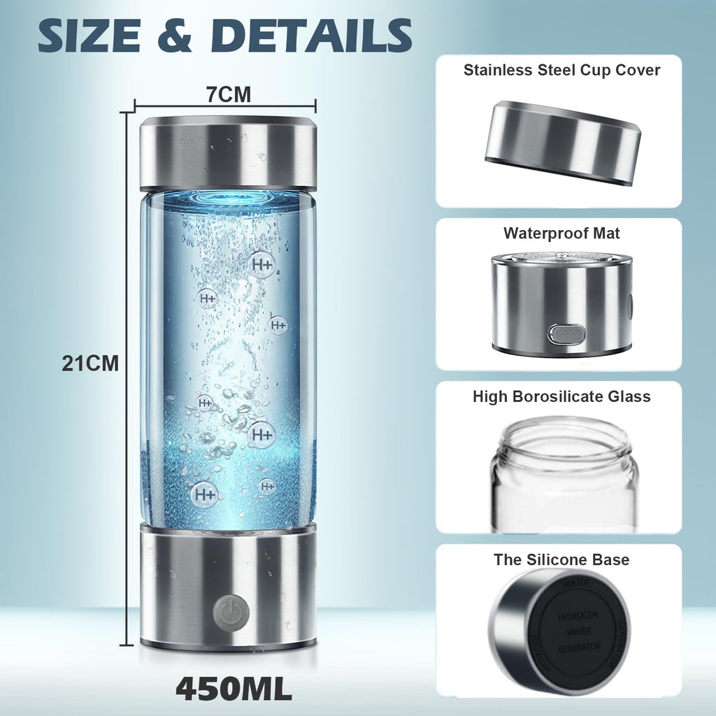 450ml Rechargeable Hydrogen Water Bottle C36955