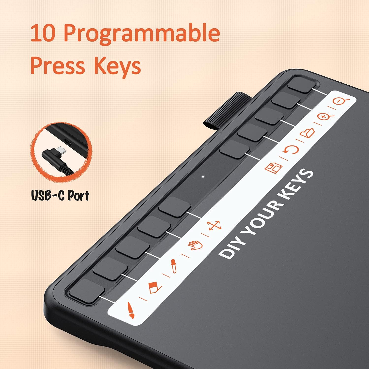 Graphics Drawing Tablet with Battery-Free Stylus Y3612