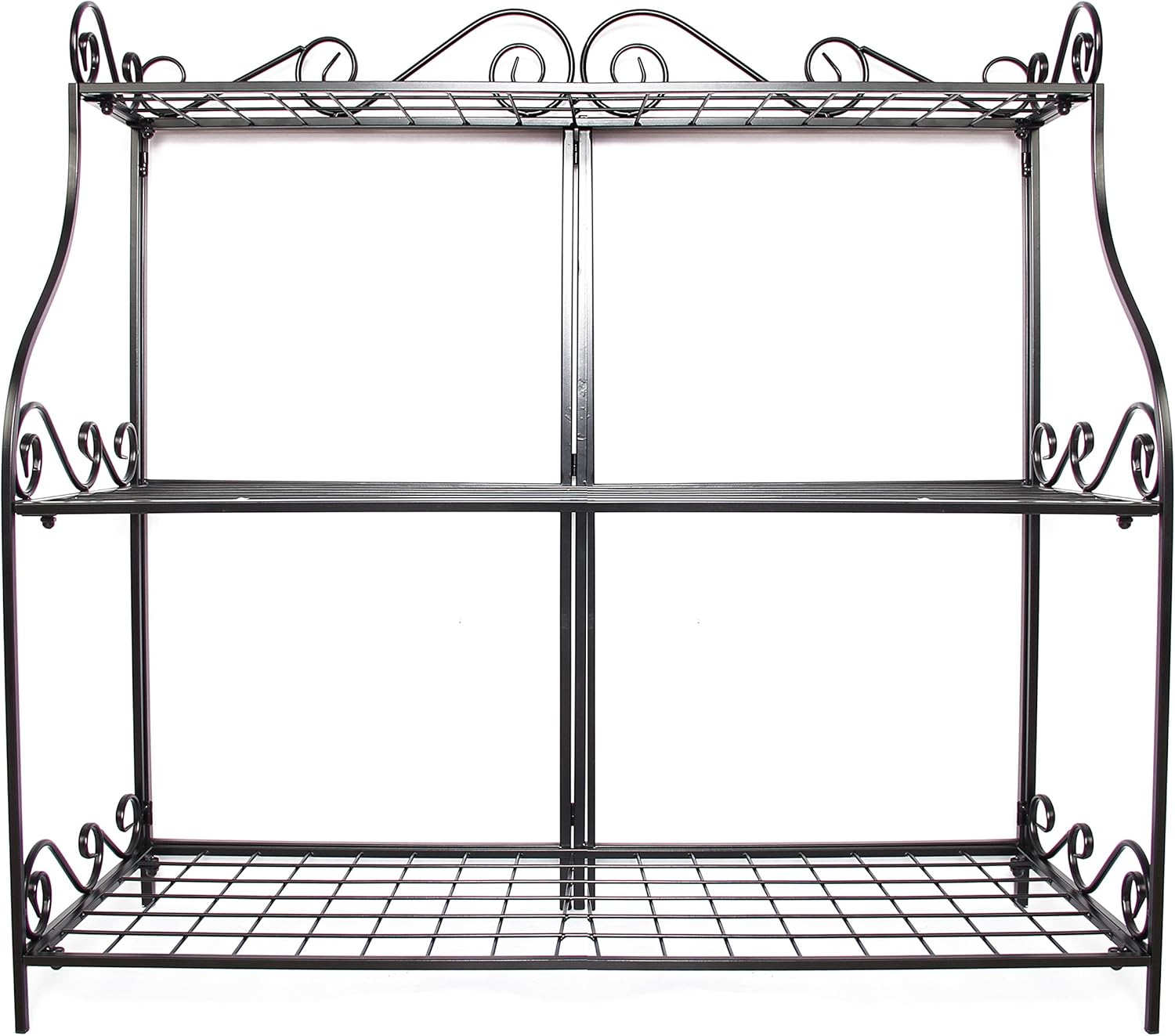 Large Flower Stand Plant Display Freestanding Metal 3-Tier Storage Rack P83180